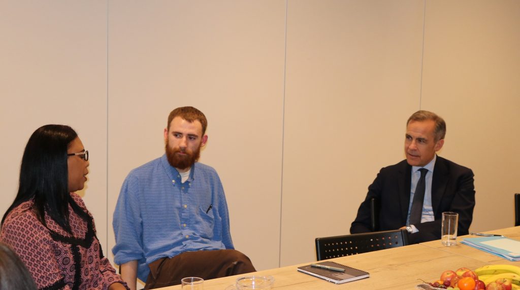Community Money Mentors share their experiences with money with Mark Carney, Governor of the Bank of England