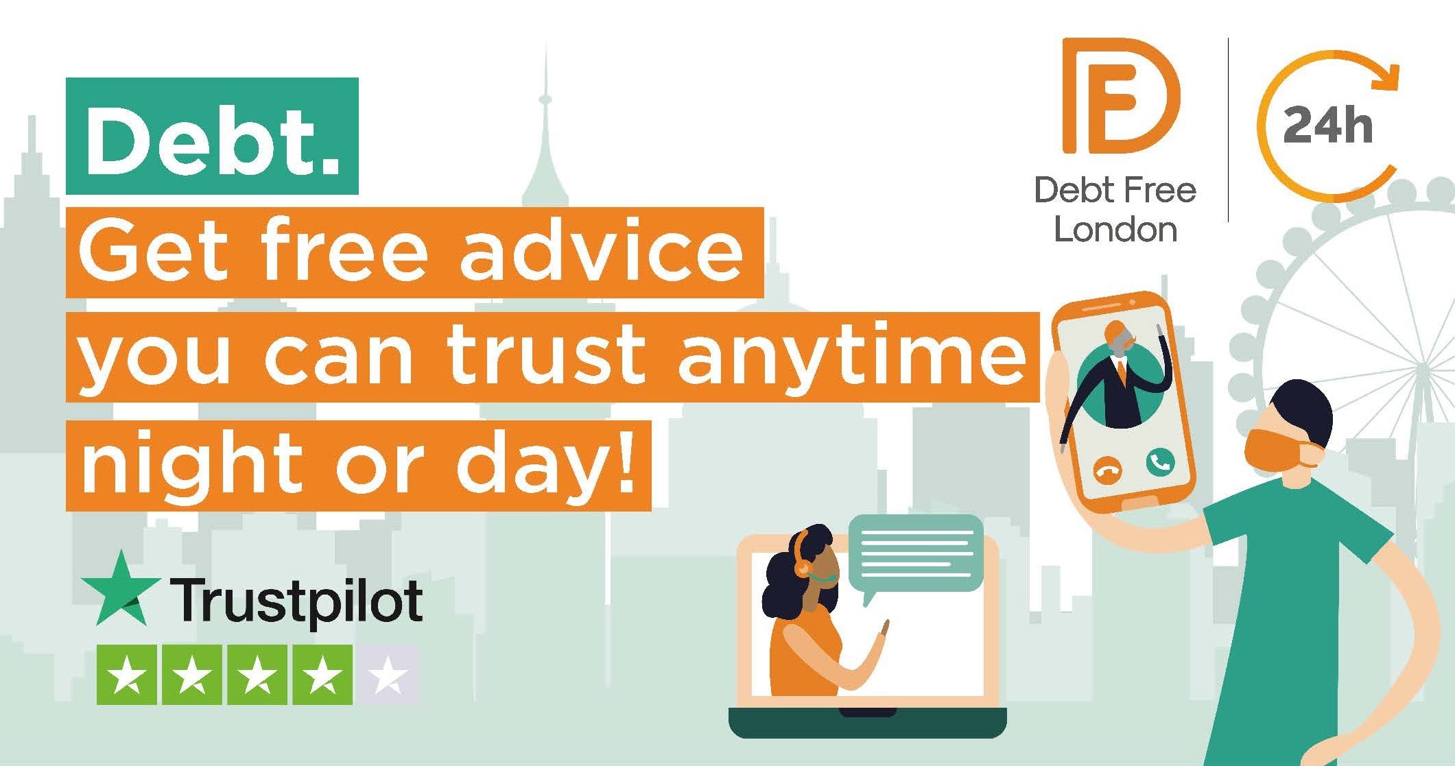 Debt Free London to offer 24/7 debt advice during January