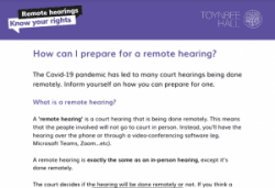 Preparing for a remote hearing