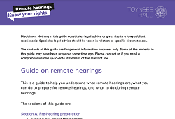 A guide on remote hearings