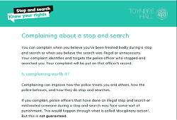 Complaining about a stop and search