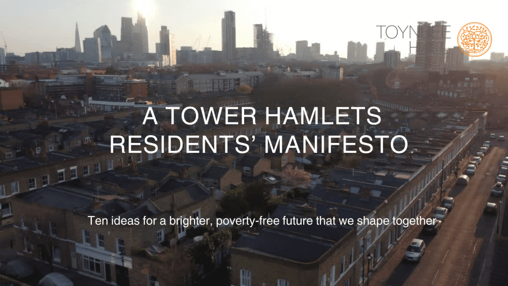 Residents Manifesto Drone image for Tower Hamlets