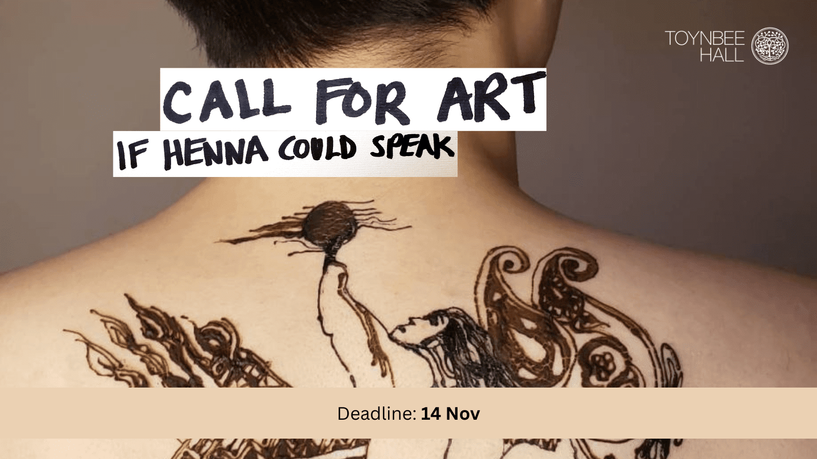 Call for Art: If Henna Could Speak - image of henna tattoo on person's back