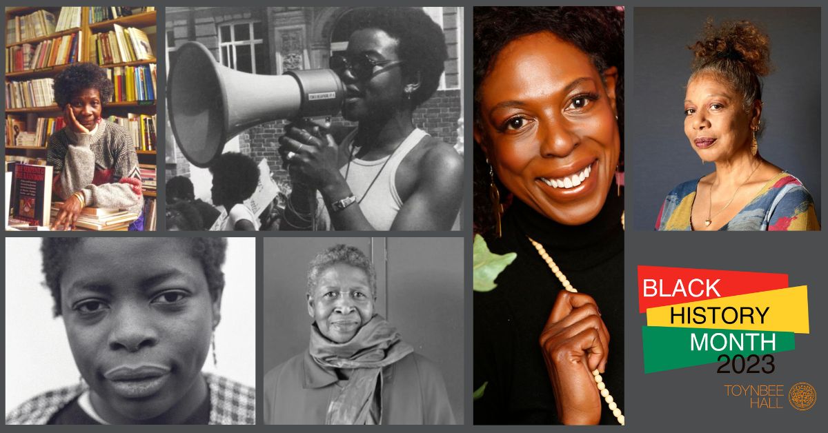 Saluting our sisters: a collage of black women icons.