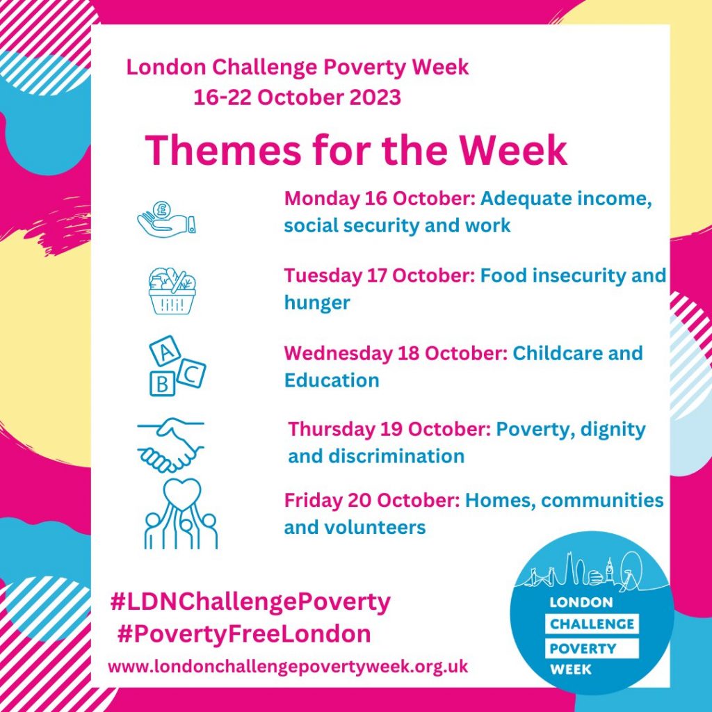 London Challenge Poverty Week Themes for the week. 